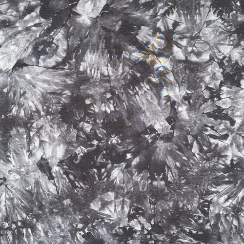 Black & Gray Tie Dye Bamboo Spandex Jersey Knit Fabric - 60" Wide