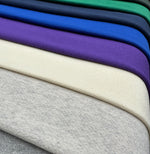 100% Cotton French Terry Knit Fabric, Heavy USA Made Sweater Material