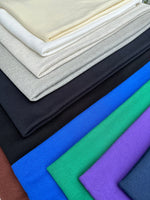 100% Cotton Fleece USA Made Heavy Sweater Knit Fabric, Matching Rib