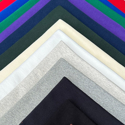 100% Cotton French Terry Knit Fabric, Heavy USA Made Sweater Material