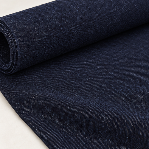 62" Dark Indigo Blue Japanese 100% Lyocell Tencel Denim Woven Fabric By Yard — styled fabric photograph