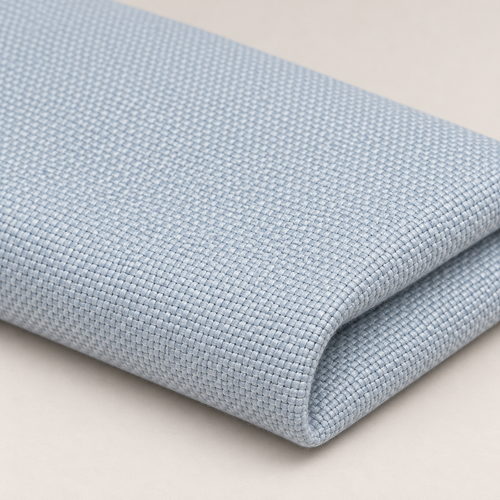 Sky Blue Italian heavy cotton canvas, styled fabric photograph