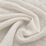 56" Off White Ivory & White 100% Cotton Gauze Wrinkly Woven Fabric — styled fabric photograph
