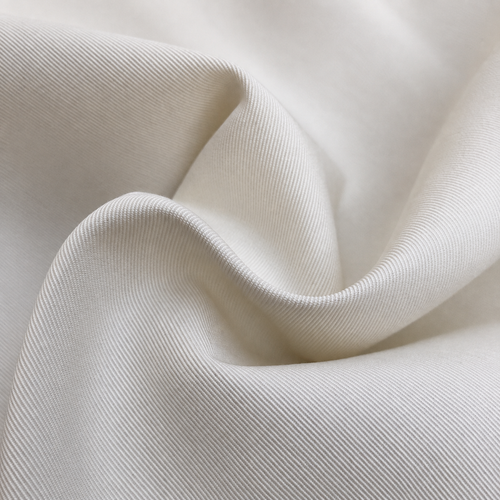 58" PFD White Greige Goods 100% Rayon Faille Ghost Woven Fabric — styled fabric photograph