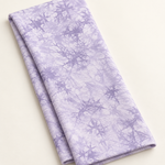 Light Purple bamboo spandex tie-dye jersey knit fabric, styled product photo
