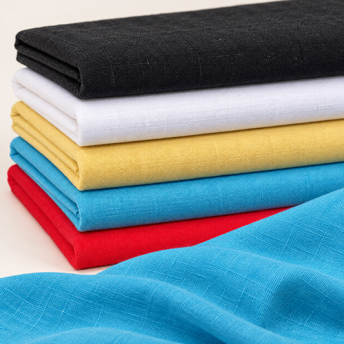 54" Linen & Cotton Lithuanian European Woven Fabric By the Yard — styled fabric photograph