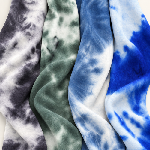 Tie Dye Modal Spandex Fabric — styled fabric photograph