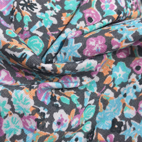 54" Multi Color Colorful Rainbow Floral 100% Cotton Woven Fabric By — styled fabric photograph