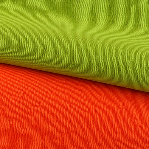 58" 100% Rayon Faille Blitz Orange & Lime Green Light Weight Woven — styled fabric photograph