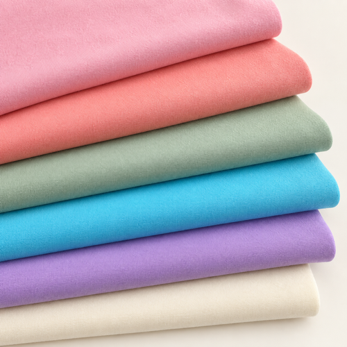 Cotton Jersey Spandex 10 oz Medium Weight Eco-Friendly Sustainable Fabric By the Yard — styled fabric photograph