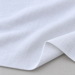 White Lithuanian linen cotton 5 oz woven fabric — styled from original listing photograph