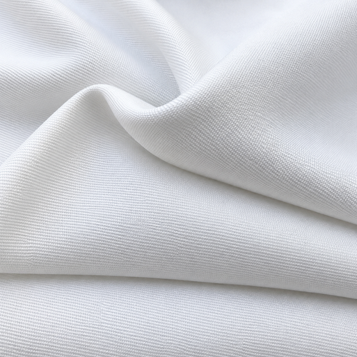 60" 100% Polyester Gabardine Twill White Woven Fabric For Apron — styled fabric photograph