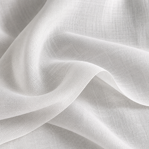 58" White Tencel Voile Mercerized Sheer Light Lining Woven Fabric By the Yard — styled fabric photograph