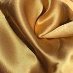 42" Golden Gold 100% Silk Woven Fabric By the Yard - APC Fabrics