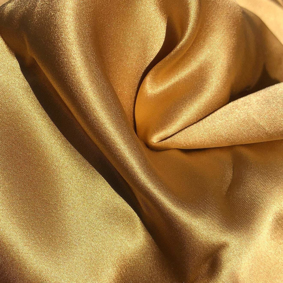 42" Golden Gold 100% Silk Woven Fabric By the Yard - APC Fabrics