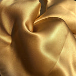 42" Golden Gold 100% Silk Woven Fabric By the Yard - APC Fabrics