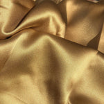 42" Golden Gold 100% Silk Woven Fabric By the Yard - APC Fabrics