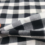 46" Black White & Gray 100% Cotton Checkered Woven Fabric By the Yard - APC Fabrics