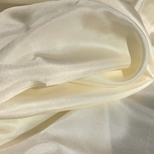 46" Cream Ivory White 100% Silk Light Solid Woven Fabric By the Yard - APC Fabrics