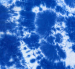 60" Ocean Blue & White Cotton Modal Spandex Stretch Tie Dye Tie Dyed Apparel Jersey Knit Fabric by The Yard - APC Fabrics