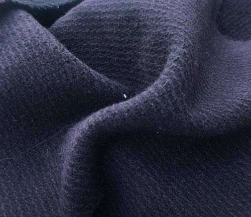 50" Red & Black Striped 100% Cashmere Wool Heavy Woven Fabric By the Half Yard - APC Fabrics