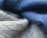 50" Cashmere Wool Blue & Gray Double Faced Furry Heavy Woven Fabric By Half Yard - APC Fabrics