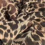 52" Cheetah Jaguar Print 100% Polyester Sheer Light Woven Fabric By the Yard - APC Fabrics