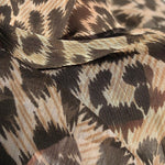 52" Cheetah Jaguar Print 100% Polyester Sheer Light Woven Fabric By the Yard - APC Fabrics