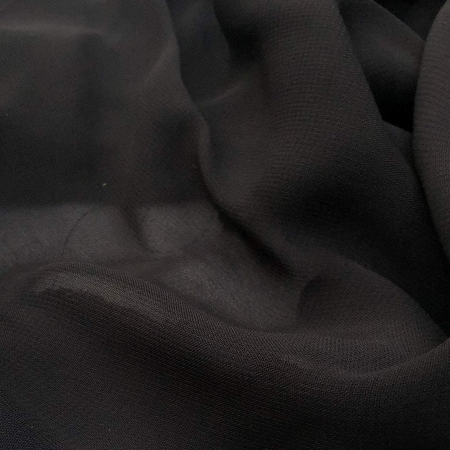 54" Black 100% Lyocell Tencel Georgette Light 3.5 OZ Sheer Woven Fabric By Yard - APC Fabrics