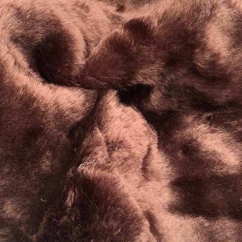 54" Dark Brown Imitation Bear Fur Skin Heavy Weight Woven Fabric By the Yard - APC Fabrics