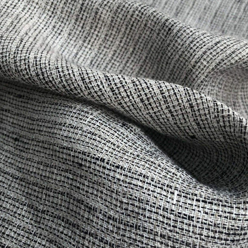 54" Gray & Black Striped 100% Linen Flax Heavy Lithuanian Woven Fabric By Yard - APC Fabrics