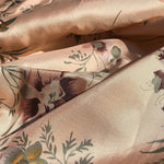 54" Light Pink 100% Silk Floral Flower Nature Light Woven Fabric By the Yard - APC Fabrics