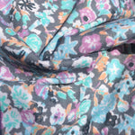 54" Multi Color Colorful Rainbow Floral Flower 100% Cotton Woven Fabric By Yard - APC Fabrics