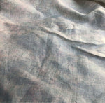 54" Tie Dyed Gray & Blue 100% Linen WATER STAINED Woven Fabric By Yard - APC Fabrics