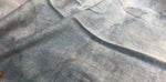 54" Tie Dyed Gray & Blue 100% Linen WATER STAINED Woven Fabric By Yard - APC Fabrics
