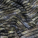 56" Black Green & Blue 100% Acrylic Sheer Thermal Knit Fabric By the Yard - APC Fabrics