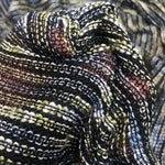 56" Black Green & Blue 100% Acrylic Sheer Thermal Knit Fabric By the Yard - APC Fabrics