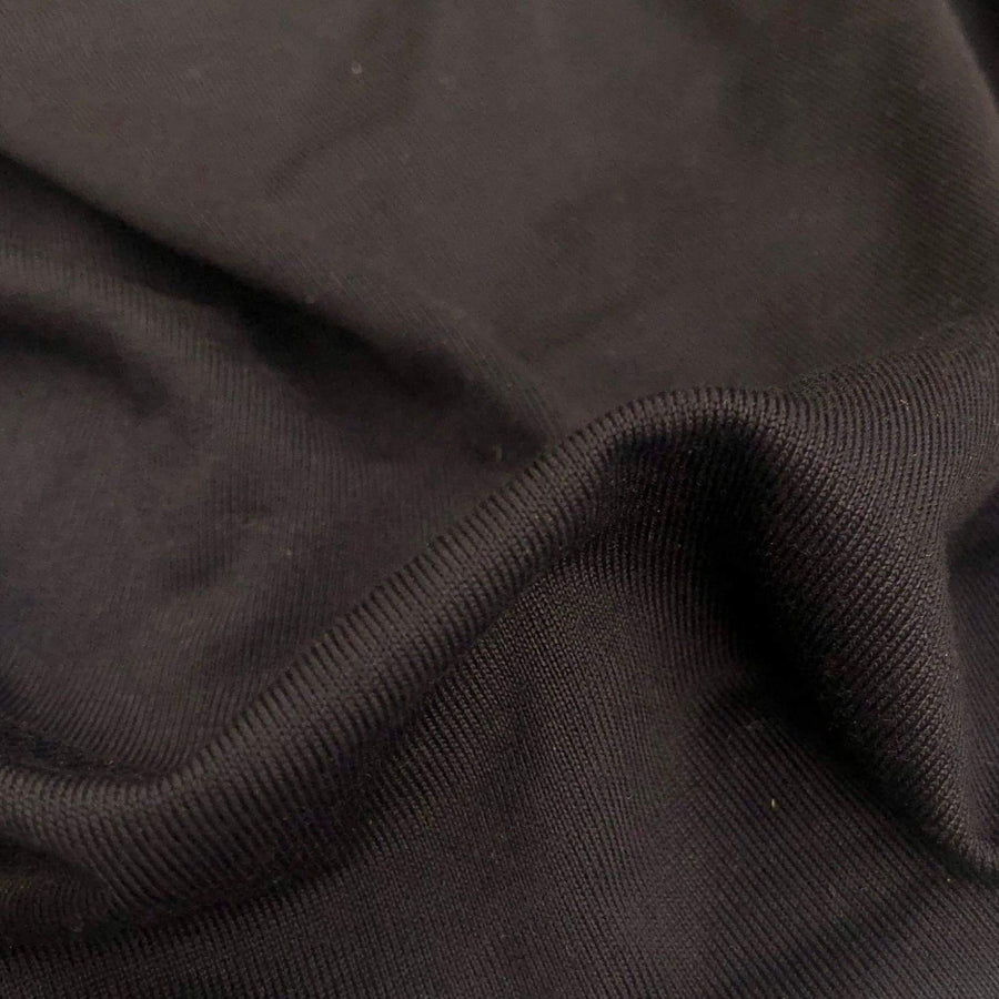 56" Black Nylon Spandex Elastane Blend TTY Brushed Woven Fabric By the Yard - APC Fabrics