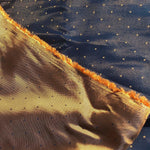 56" Blue & Gold Double Faced Polka Dot Nylon Poly Blend Woven Fabric By the Yard - APC Fabrics