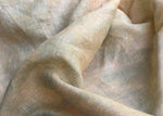 56" Tie Dyed Yellow & Blue 100% Linen WATER STAINED Woven Fabric By Yard - APC Fabrics