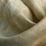 56" Tie Dyed Yellow & Blue 100% Linen WATER STAINED Woven Fabric By Yard - APC Fabrics