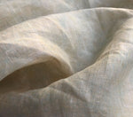 56" Tie Dyed Yellow & Blue 100% Linen WATER STAINED Woven Fabric By Yard - APC Fabrics