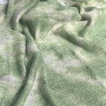56" Green & White Acrylic Poly Blend Tie Dye Low Gauge Knit Fabric By the Yard - APC Fabrics