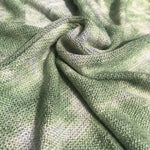 56" Green & White Acrylic Poly Blend Tie Dye Low Gauge Knit Fabric By the Yard - APC Fabrics