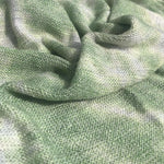 56" Green & White Acrylic Poly Blend Tie Dye Low Gauge Knit Fabric By the Yard - APC Fabrics