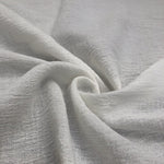 56" Off White Ivory & White 100% Cotton Gauze Wrinkly Woven Fabric By the Yard - APC Fabrics