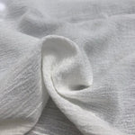 56" Off White Ivory 100% Cotton Gauze Wrinkly Woven Fabric By the Yard - APC Fabrics