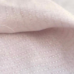 56" Pink 100% Linen Embroidered Checkered Lithuanian Woven Fabric By the Yard | APC Fabrics