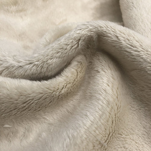 56" White Cream Ivory Imitation Polar Bear Fur Heavy Woven Fabric By the Yard - APC Fabrics