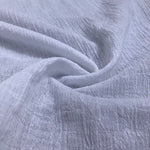 56" White Ivory 100% Cotton Gauze Wrinkly Woven Fabric By the Yard - APC Fabrics